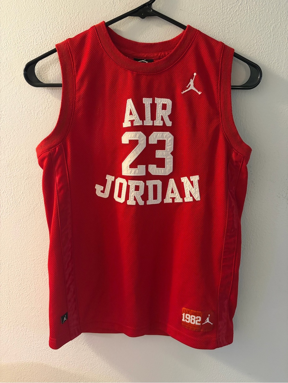 Jordan Red 'Air 23' Kids Sleeveless Basketball Jersey